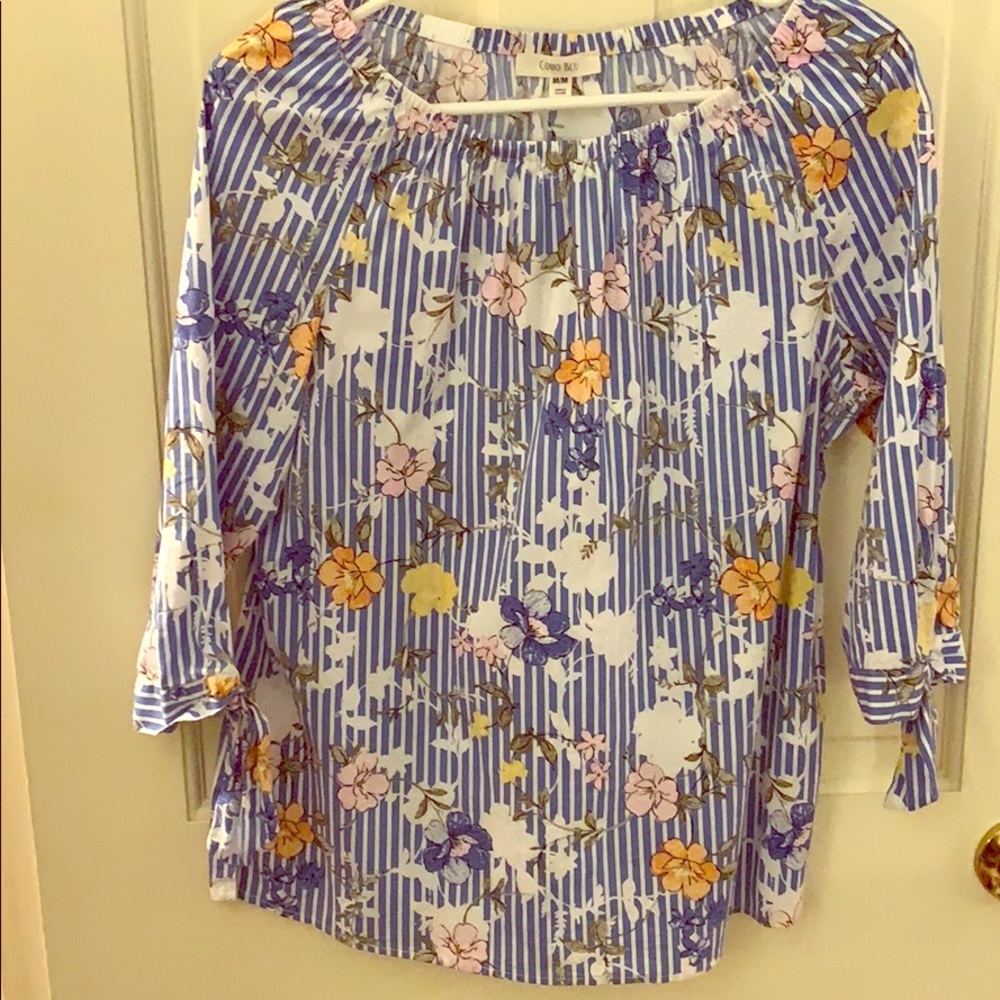 Barely worn striped and floral top